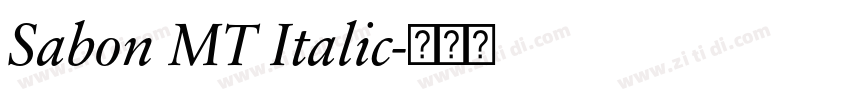 Sabon MT Italic字体转换
